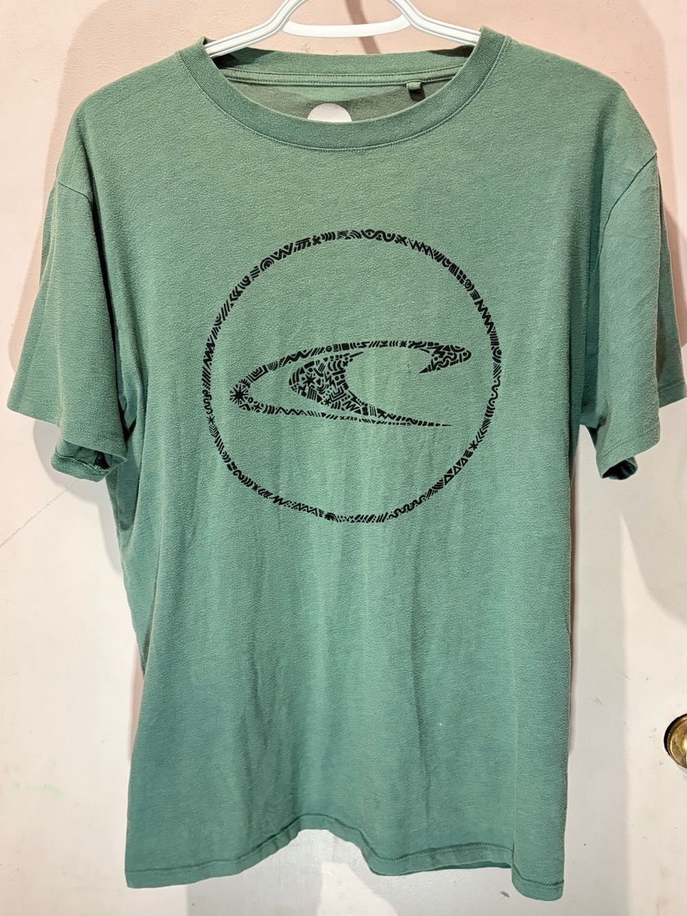 O'Neill Men's Seafoam Green Short Sleeve Logo T-Shirt